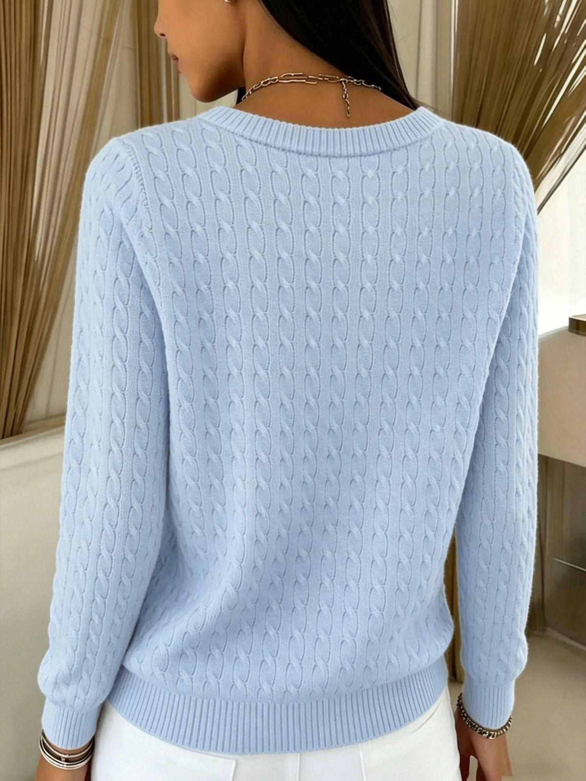 Tilde | Kabelstrikket cardigan med knap