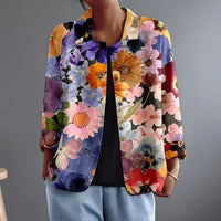 Marguerita | Skjortebluse med farverigt blomsterprint