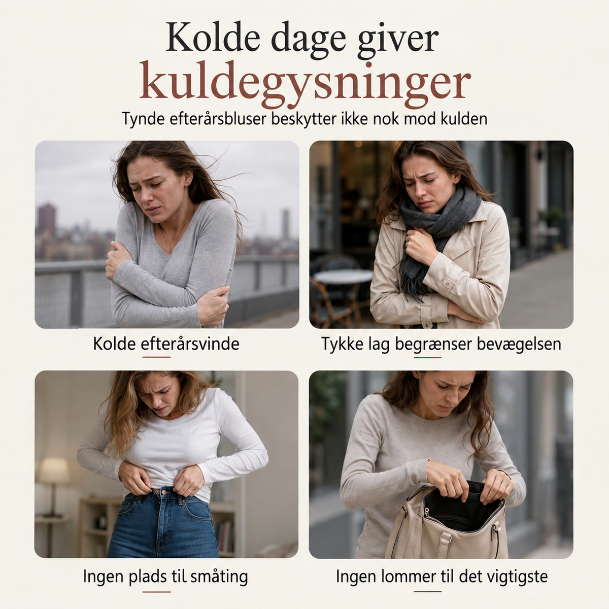 Varm damebluse – Komfort på kolde dage